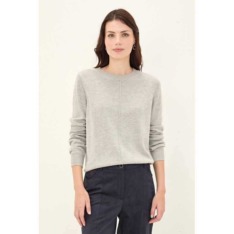 MA GRIFFE - Sweater Gris Mujer Magriffe