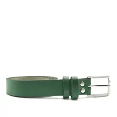 TEMPLARIOS - Cinturón Verde Cuero Hombre