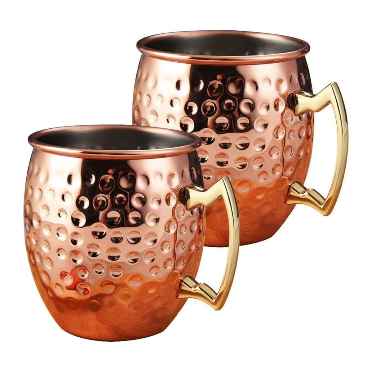 GENERICO - 2 Vasos Mugs De Cobre Tragos Moscow Mule Mojito Bar