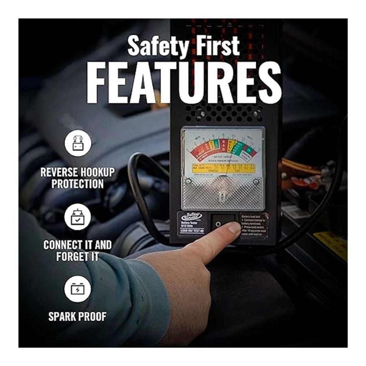 GENERICO - Tester Para Batería 6v Y 12v Probador De Carga Analógico