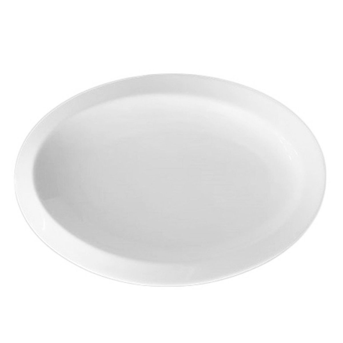 GENERICO - Plato ovalado Porcelana blanca Future 26cm Set 6 piezas
