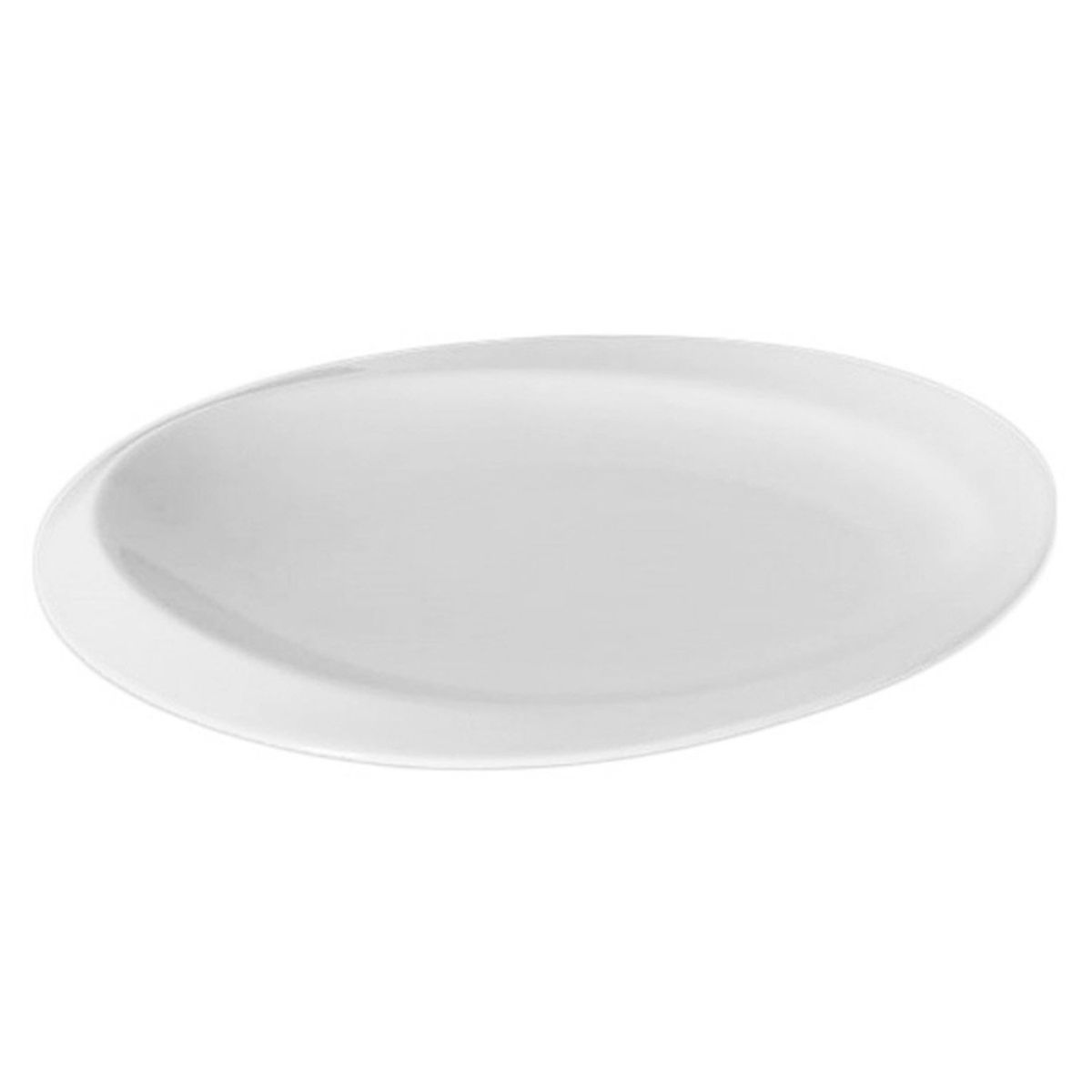 GENERICO - Plato ovalado Porcelana blanca Future 26cm Set 6 piezas