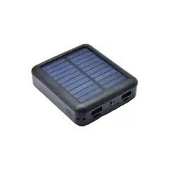 GENERICO - Batería portátil externa 20000mAh 2 puertos USB solar color blanco