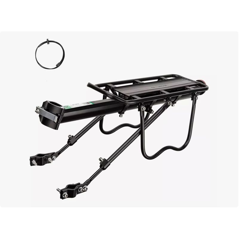 GENERICO - Parrilla Trasera Bicicleta Para Aro 20 - 29 De Aluminio Con Reflector
