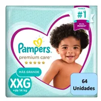 Pañales Premium Care XXG 64 pañales