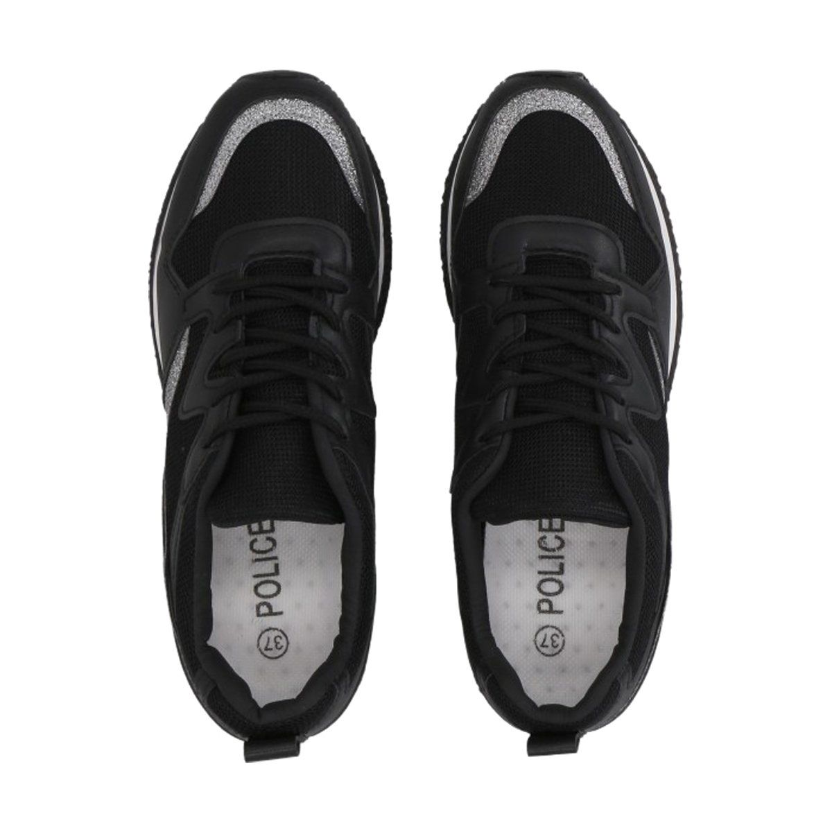 POLICE - Zapatilla Urbana Mujer Negro Rock 173 Police
