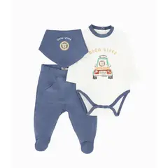 4KIDS - Conjunto recién nacido good vibes Azul 4 Kids