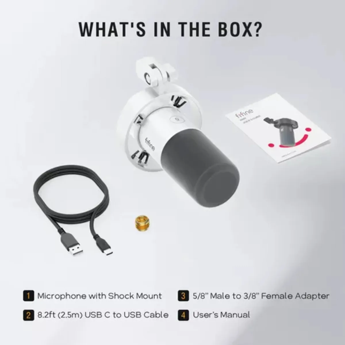 FIFINE TECHNOLOGY - Micrófono Dinámico Fifine K688 Color Blanco