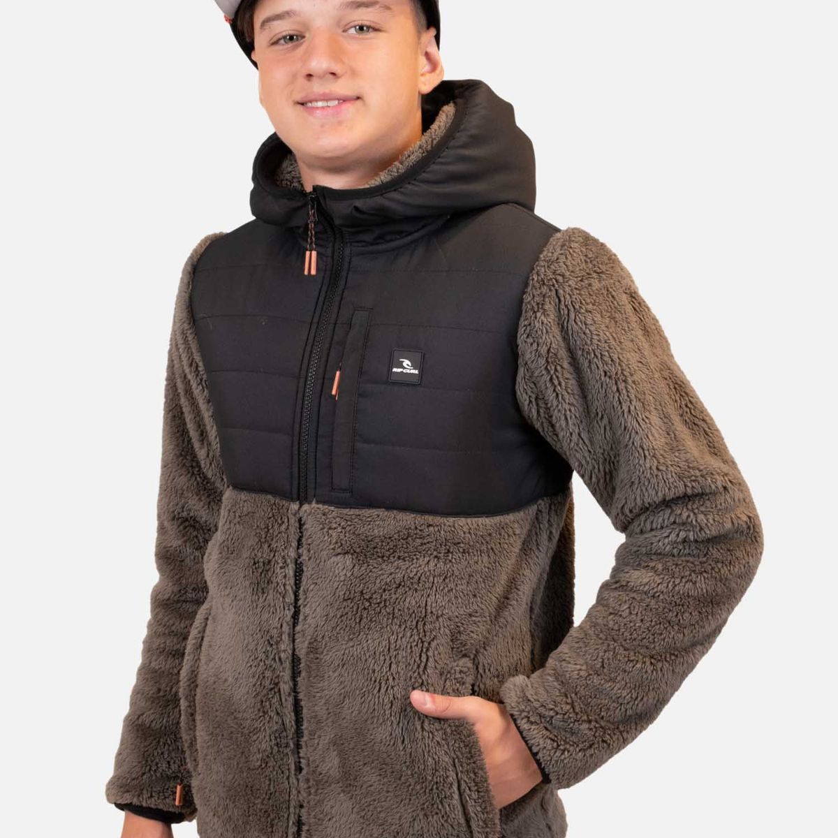 RIP CURL - Poleron Chiporro Vumare Café Infantil Rip Curl - Café