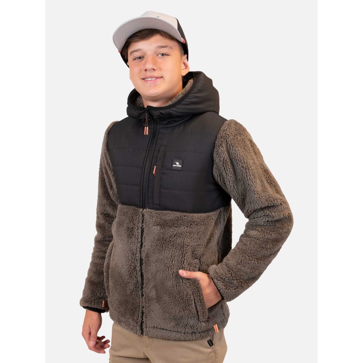 RIP CURL - Poleron Chiporro Vumare Café Infantil Rip Curl - Café