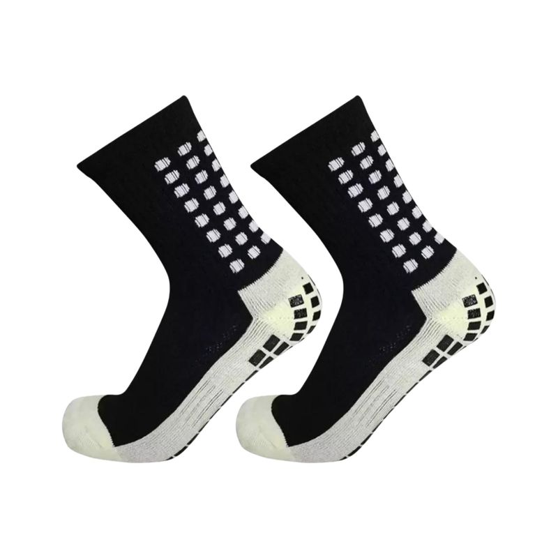 GENERICO - Par Medias Calceta Deportiva Con Antideslizantes 37A44 Talla