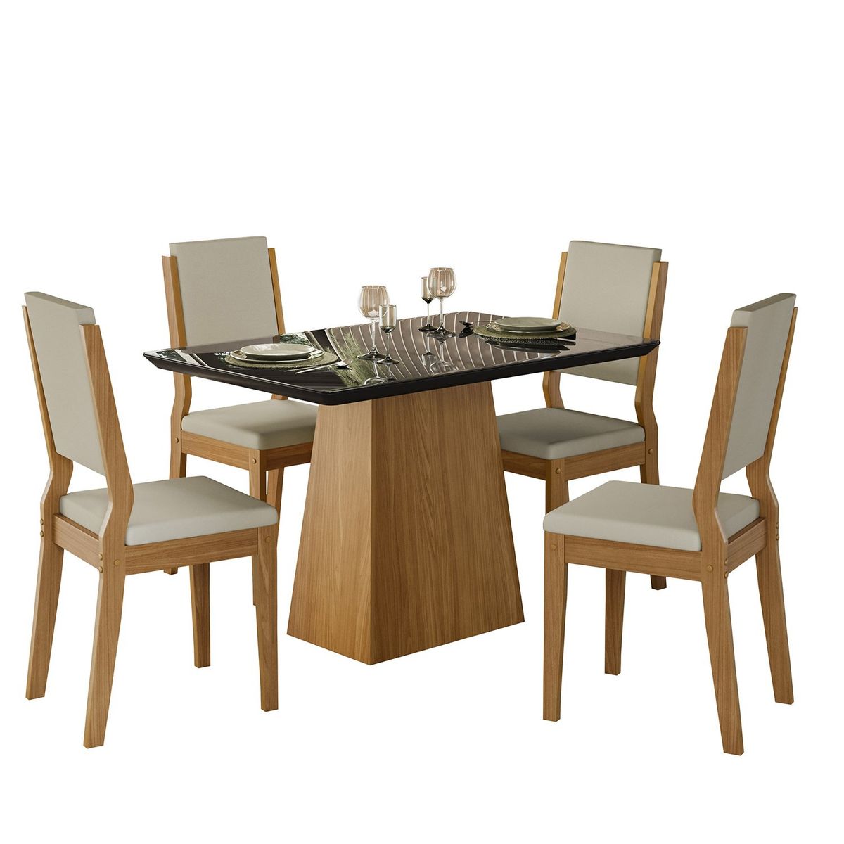 VEKKAHOME - COMEDOR BARBI CAROL LIGHT 4S