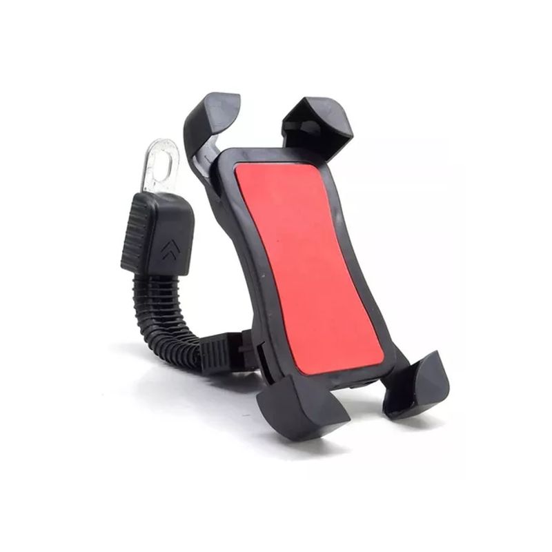 GENERICO - Soporte porta celular bici moto manillar color negro