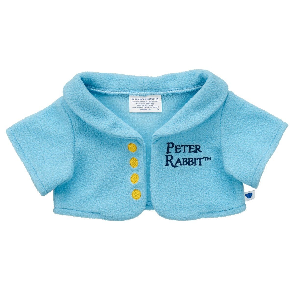 BUILD A BEAR - Chaqueta Build a Bear Peter Rabbit azul para peluche
