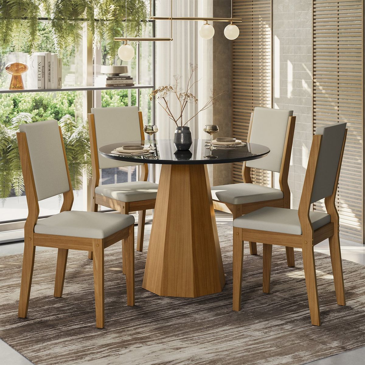 VEKKAHOME - COMEDOR ISIS CAROL LIGHT 4S