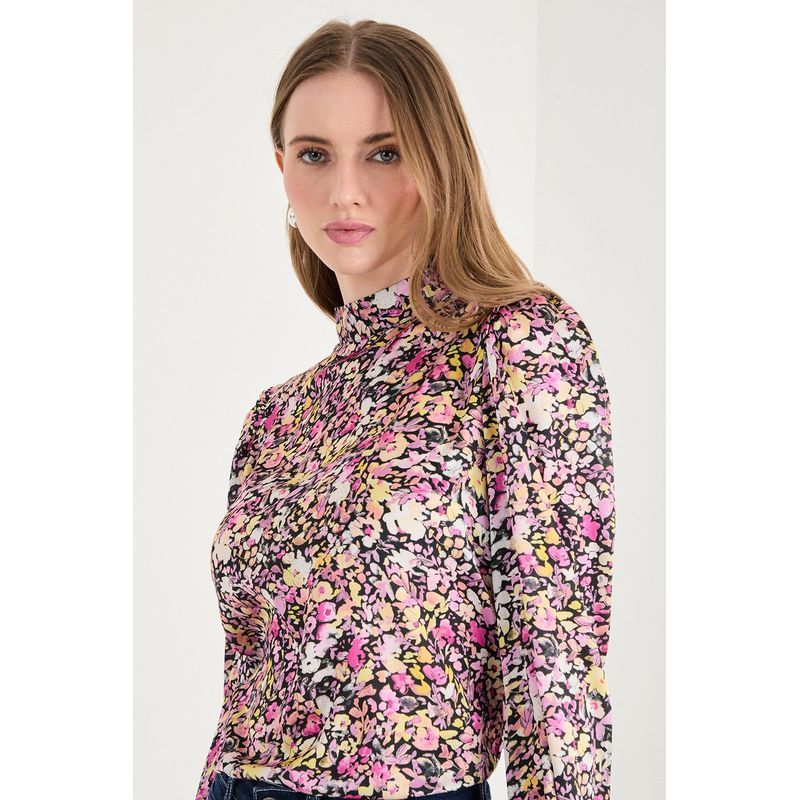 IO - Blusa Manga Larga Negro Mujer Io