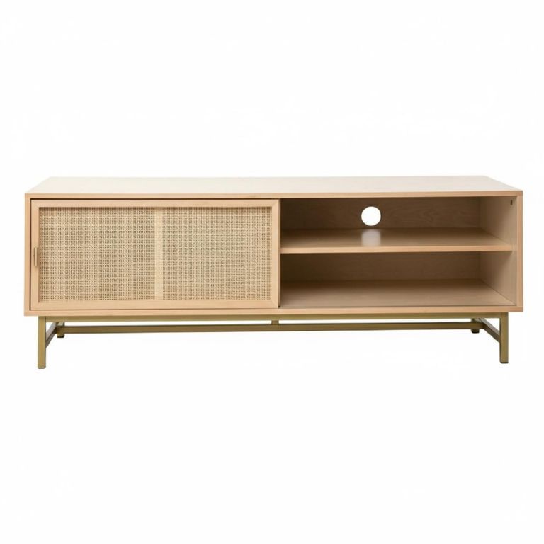 Rack para TV con Puerta de Junco Diseno Natural Atmosphera.
