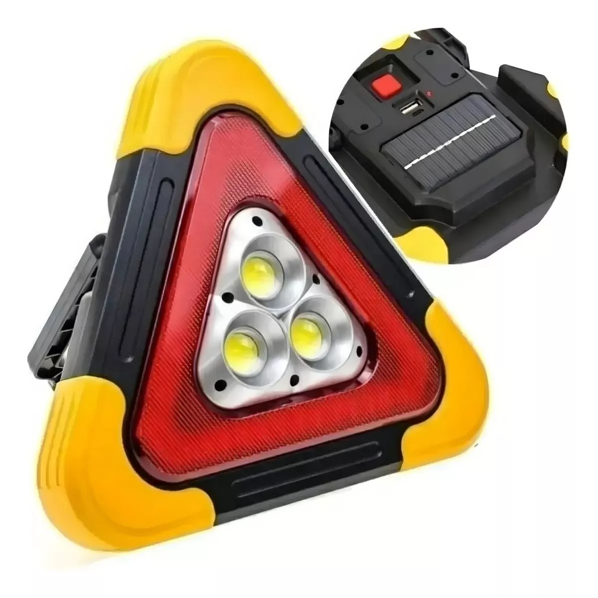 MOVI - Triangulo de emergencia recargable solar luz Led y linterna