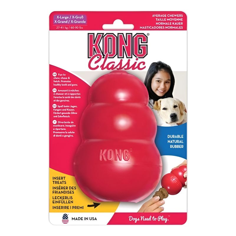 KONG - Juguete Kong Classic Para Mascotas Perros Talla Xl 27-41 Kg