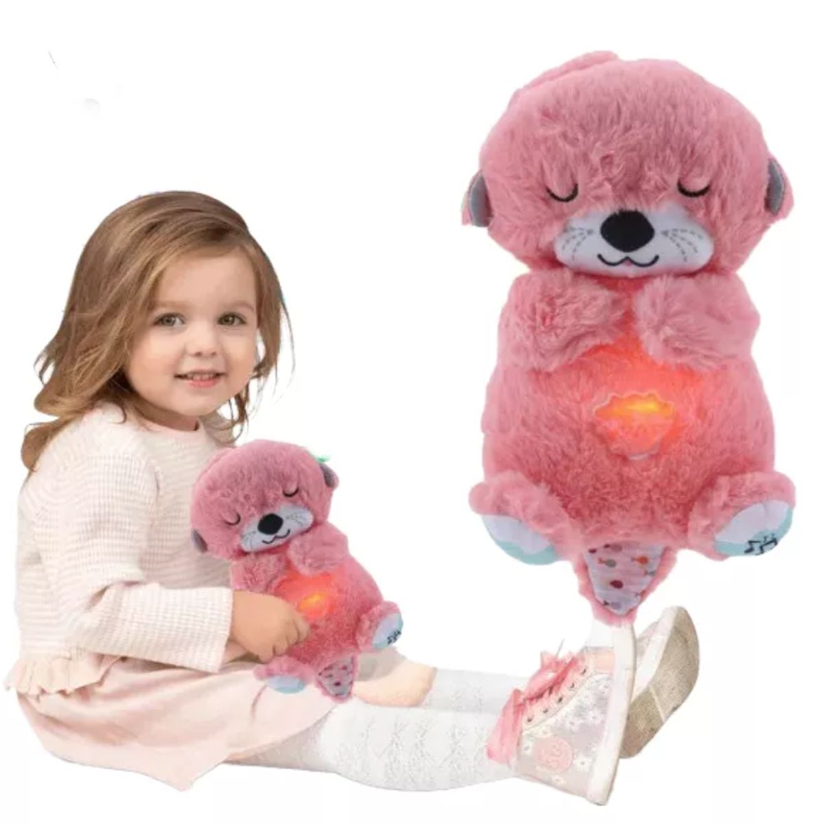 GENERICO - Nutria Peluche De Apego Con Respiración Y Luz Bebés R