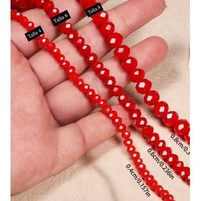 Imagen 2 del producto Pulsera Elasticada Cristales Rojos Protección Malas Energias