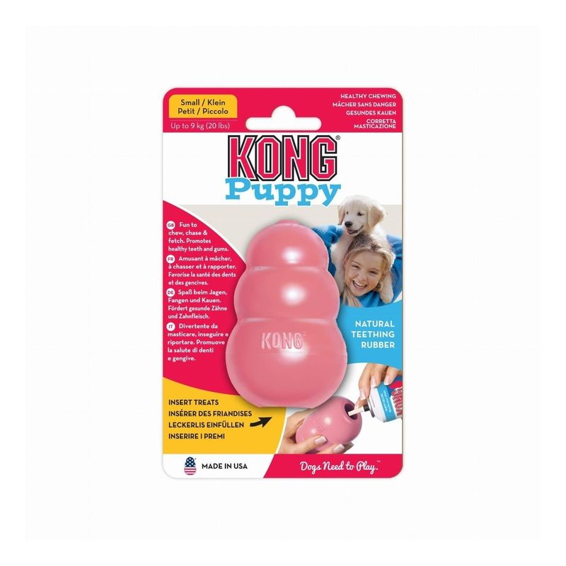 KONG - Juguete Kong Puppy Perros Cachorros Talla S Hasta 9 Kg Rosa