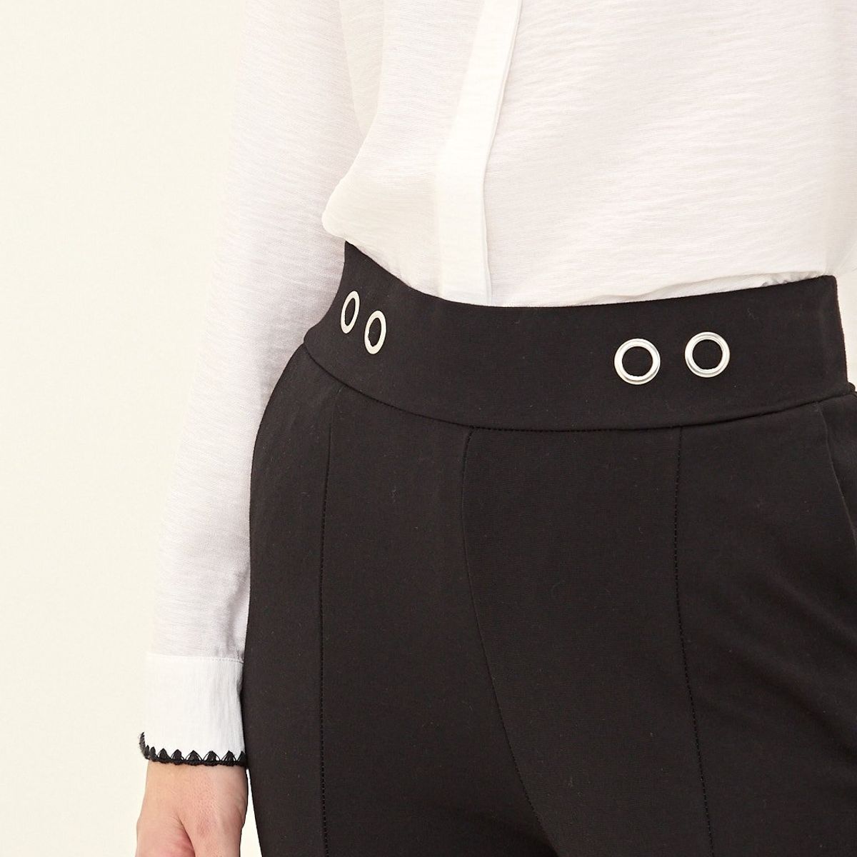 MA GRIFFE - Calza Negro Mujer Magriffe