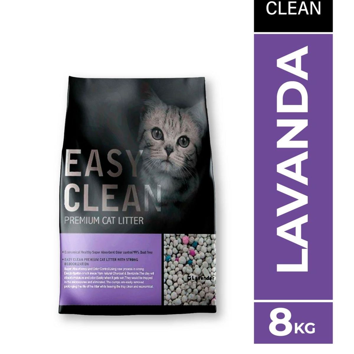 GENERICO - Arena Sanitaria Easy Clean Lavanda para gatos 8kg