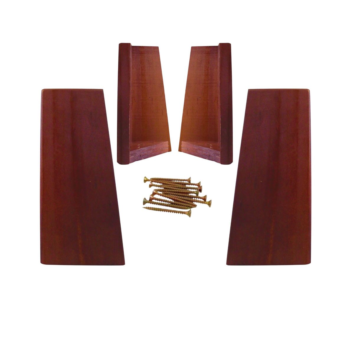 BLOCCARE - Kit 4 Patas Universales Para Cama Europea - Chocolate 19.5 cm