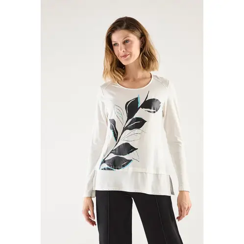 MA GRIFFE - Polera Manga Larga Crudo Mujer Magriffe