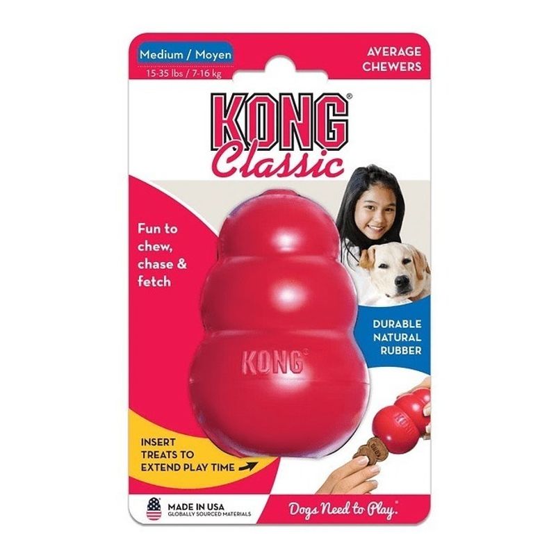KONG - Juguete Kong Classic Para Mascotas Perros Talla M 7-16 Kg
