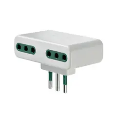 VIMAR - Adaptador Multiple 2p+T 10a 250v Pl S11 Blanco