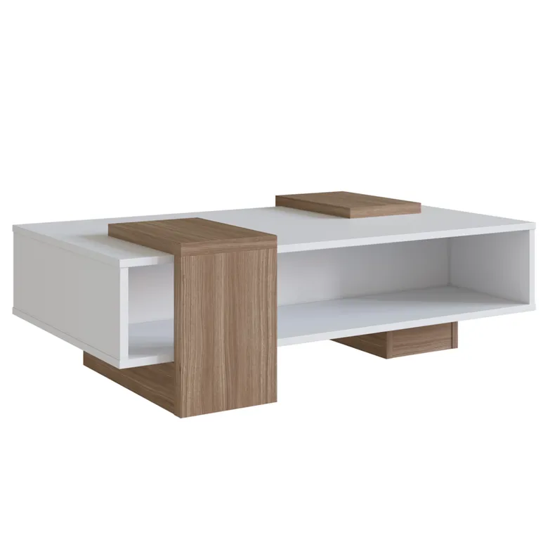 Mesa De Centro Sense Blanco Castano