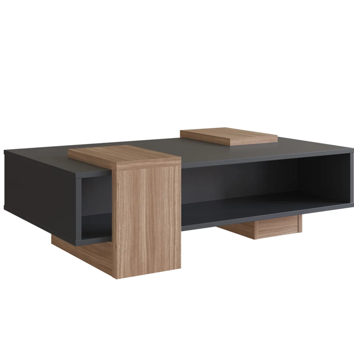 BE DESIGN - Mesa De Centro Sense Negro Castaño