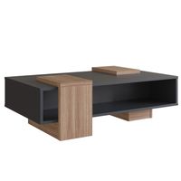 Mesa De Centro Sense Negro Castaño