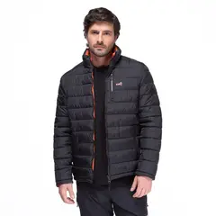 KANO - Parka Reversible Hombre Negro / Terracota Alerce