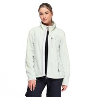 Chaqueta Polar Mujer Canelo Verde Polerón Full Zip