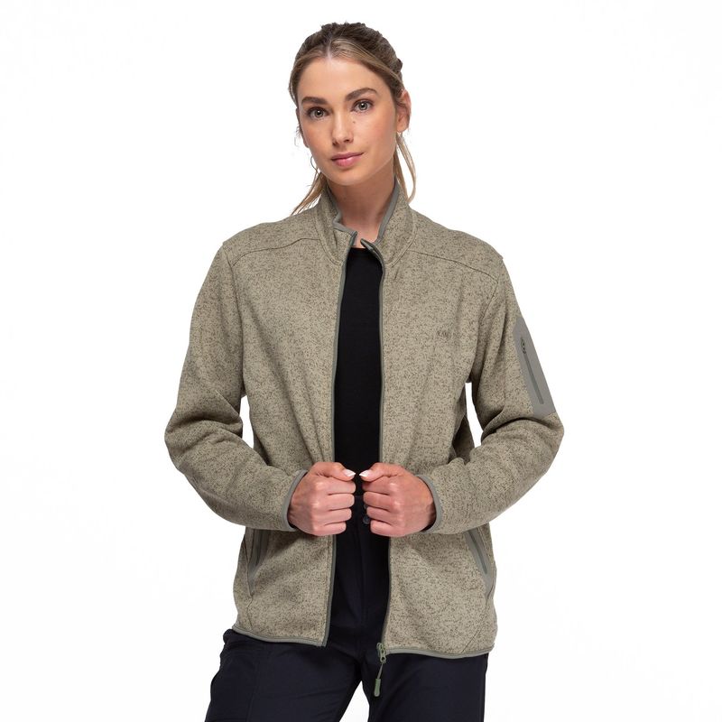KANO - Chaqueta Polar Blend Mujer Kano Notro Verde con Bolsillos