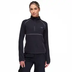 KANO - Poleron Mujer Nano Fleece Gris Oscuro Tineo Deportivo