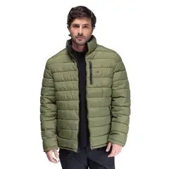 KANO - Parka Reversible Hombre Verde / Negro Alerce Acolchada