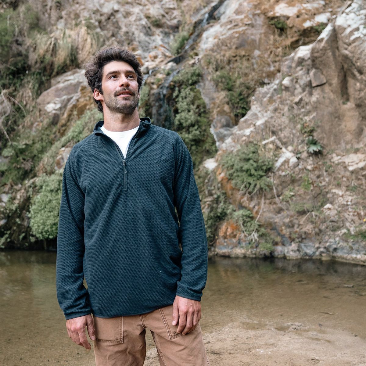 KANO - Poleron Hombre Nano Fleece Gris Kano Tineo Deportivo