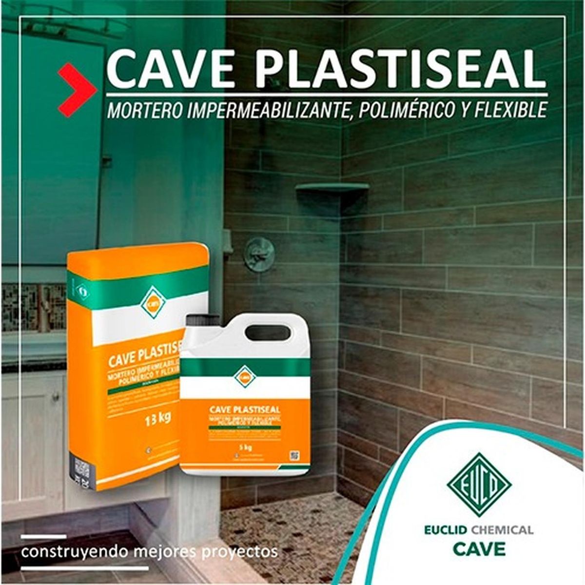 CAVE PLASTISEAL - Impermeabilizante Bicomponente Gris, Kit 18 Kg, marca CAVE - Foto 2