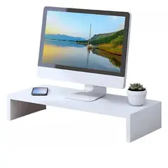 GENERICO - Elevador de Monitor Armable de Madera para Escritorio - Blanco