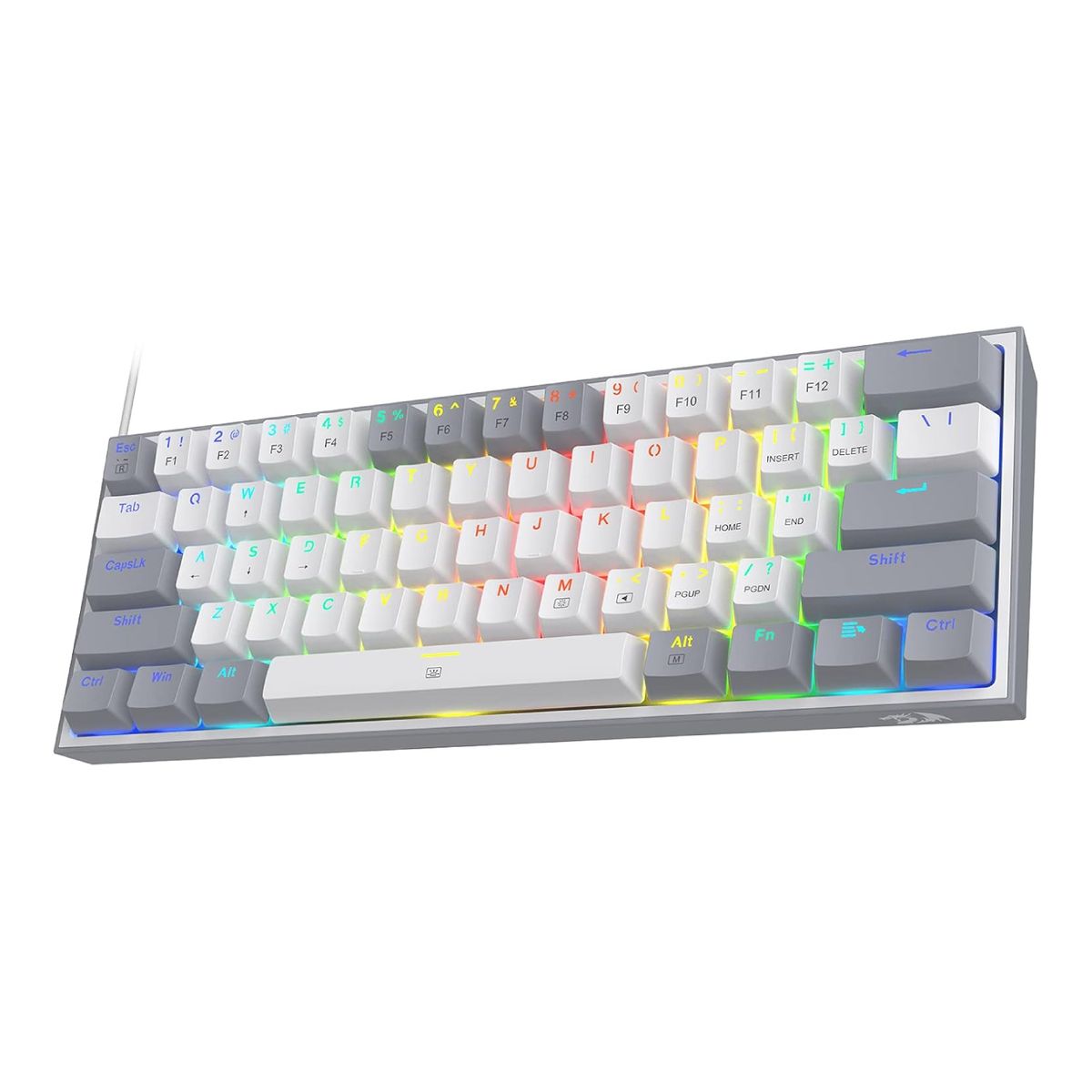 REDRAGON - Teclado Gamer Redragon K617 Fizz RGB GreyWhite