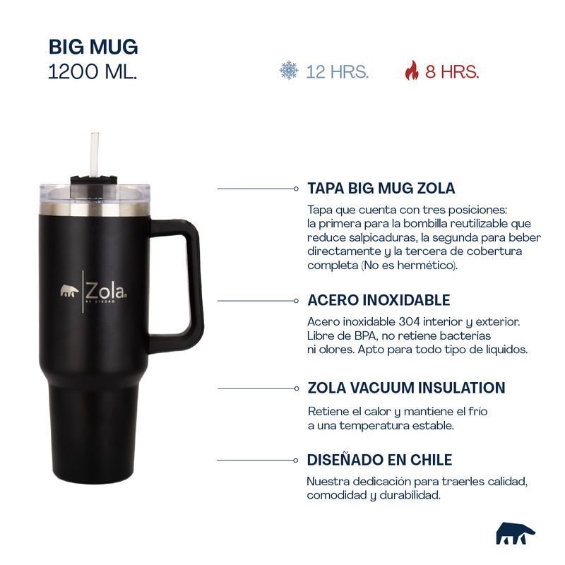 ZOLA OUTDOORS - Vaso Termico Zola 1200ml Azul