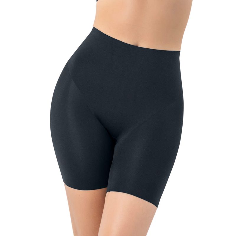 LEONISA - Short de control ultraplano efecto invisible 092062 Negro