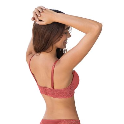Imagen 2 del producto Sostén triple realce efecto 3D escote profundo 091043 Terracota