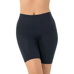 LEONISA - Short de control efecto invisible espalda en U 092063 Negro