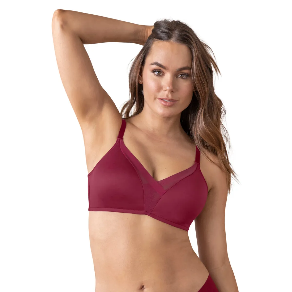 LEONISA - Sostén sin arco de realce alto incorporado Magical Bra 091058 Morado