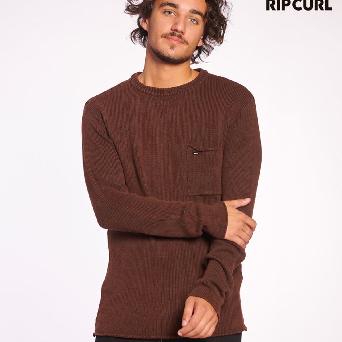 RIP CURL - Sweater Neps Crew Café Hombre Rip Curl - Café